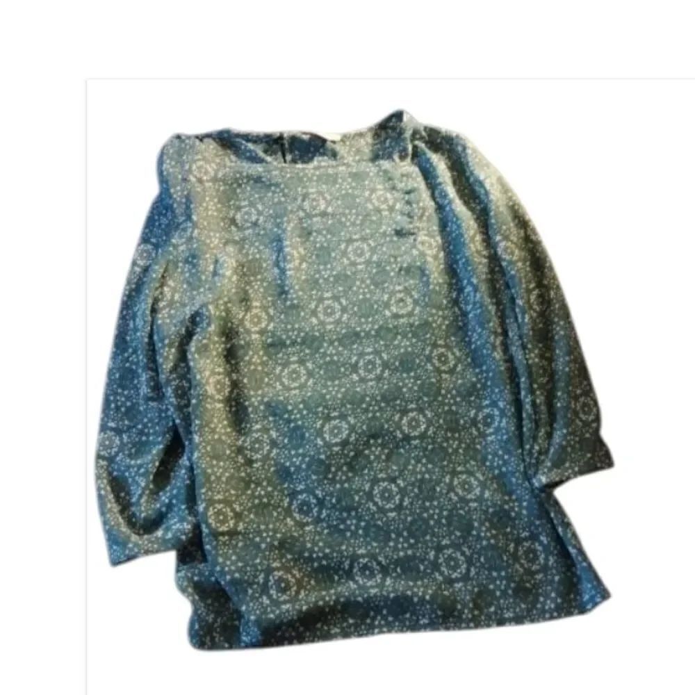 Loft green/cream paisley sheer top (226)